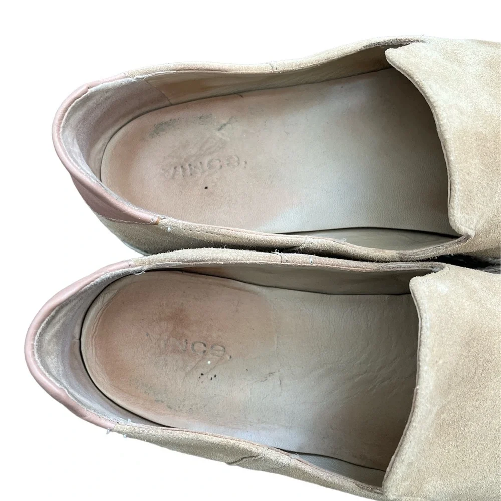 Vince Women’s Neutral Camel Suede Slip-on Espadrille Sneakers size 9.5 - Picture 9 of 10
